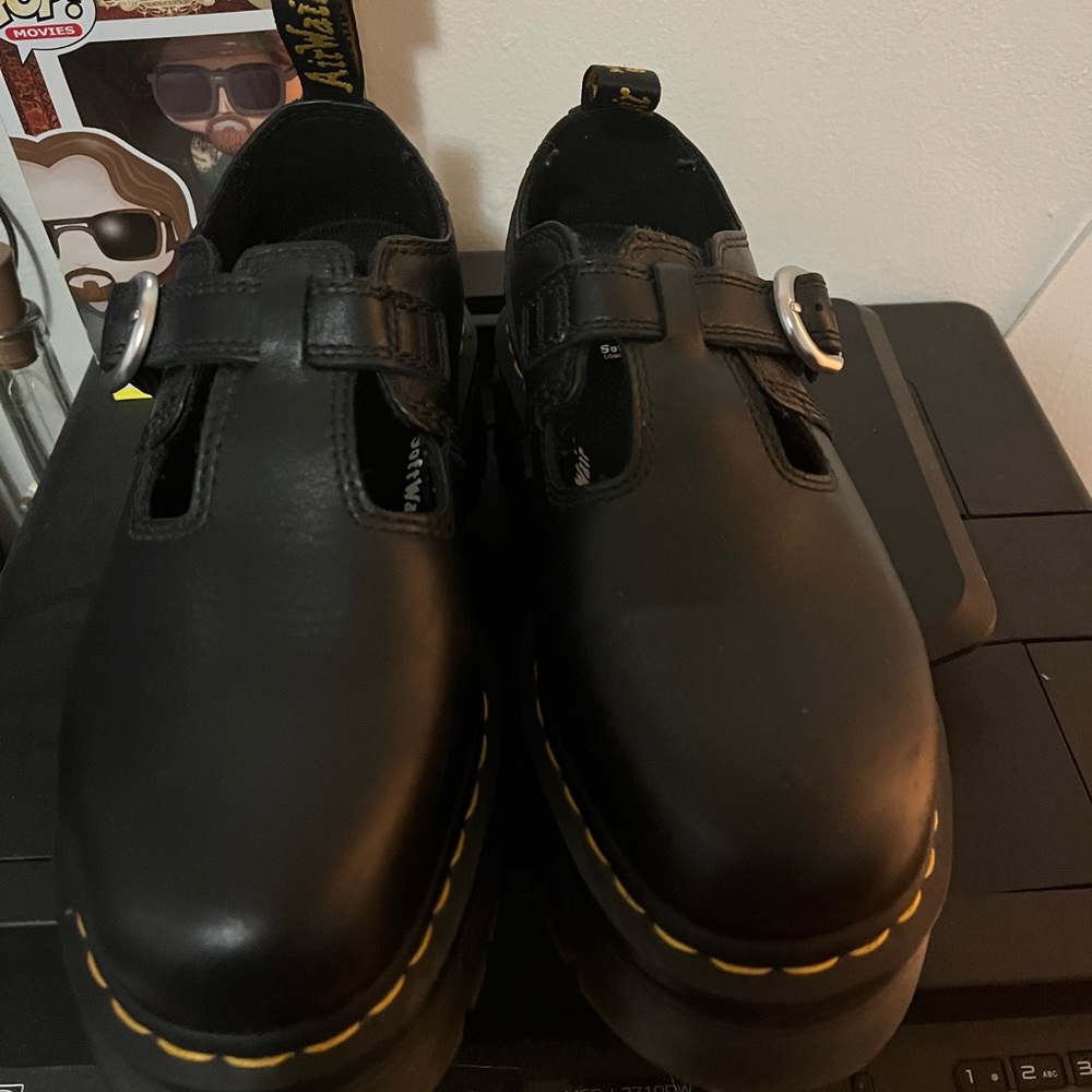 Dr Martens Air Wair AUDRICK NAPPA LUX PLATFORM MARY JANE SHOES Size 8